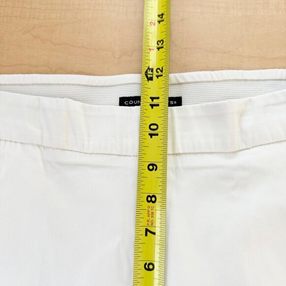 NWT Counterparts Women's Luxe Stretch Pull-on Mid Rise Slim Leg Ivory Pants Sz L - Picture 9 of 11